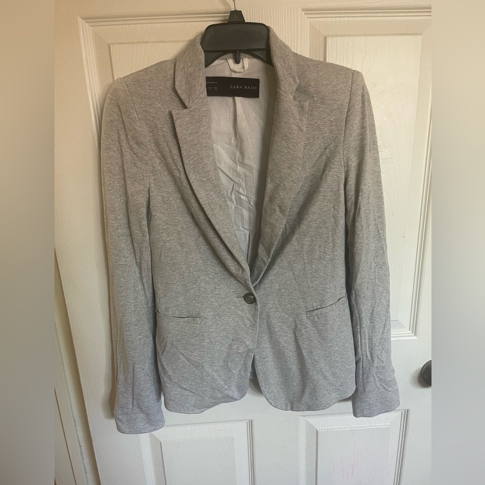 Zara Women's Light Gray Suit Jacket